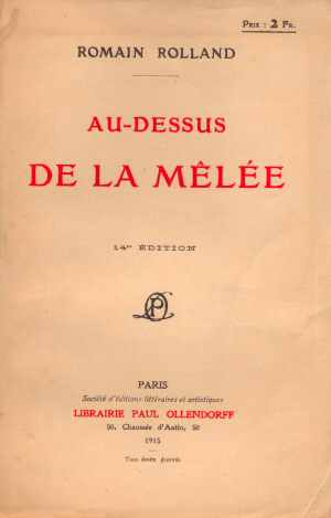 Au-dessus de la M�l�e (Romain Rolland 1915 - Ed. 1915)